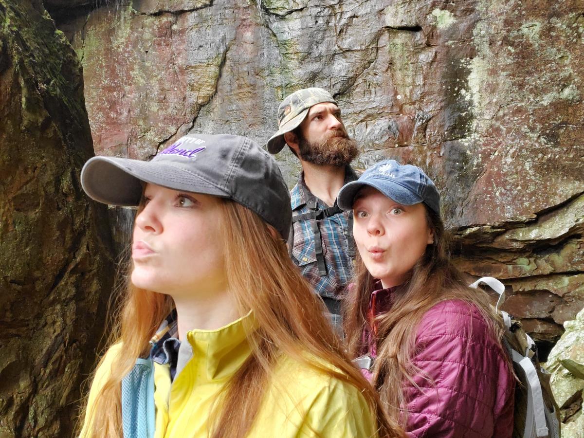 Shannon, Julia and Kody on a hiking trip