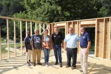 first wall built for flood victims between CAP and ASP