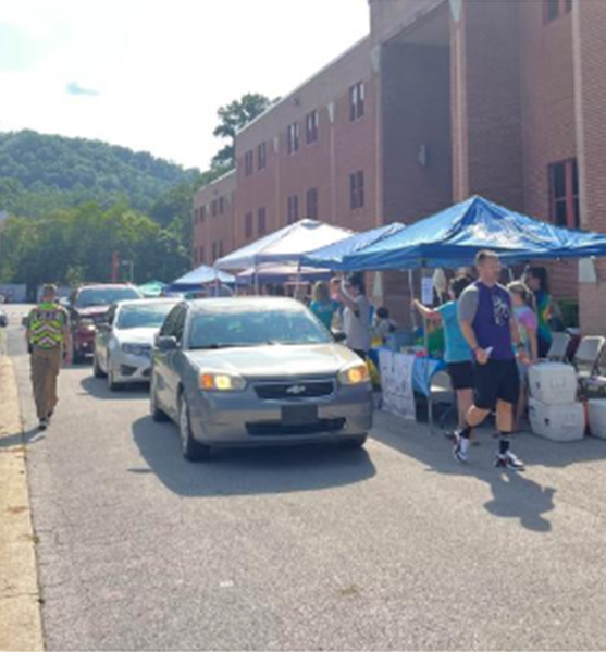 A Back to School Bash in Clay County distributed items from CAP's Operation Sharing Program.