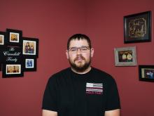 Michael Caudill in his new home
