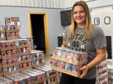 Ella serving in Pantry