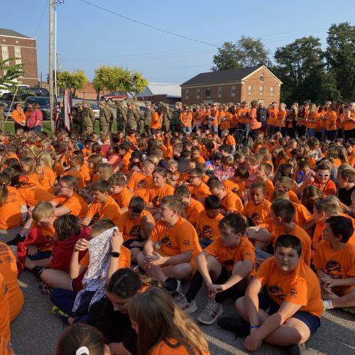 Rockcastle County students gathered for Hunger Walk 