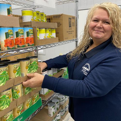 Kathy working at Eagle Pantry 