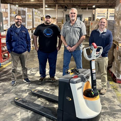 CAP receiving pallet truck with Bailey equipment 