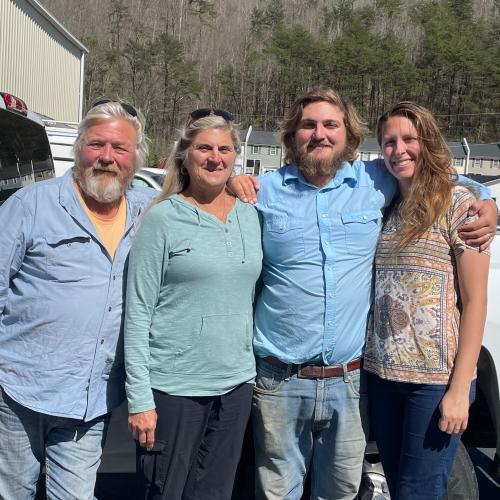 Dan and Rita, their son Augie, and his wife Greta