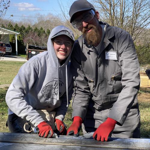 John and Isabella Oliva on Job Site