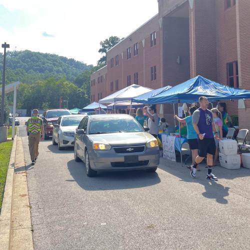 A Back to School Bash in Clay County distributed items from CAP's Operation Sharing Program.