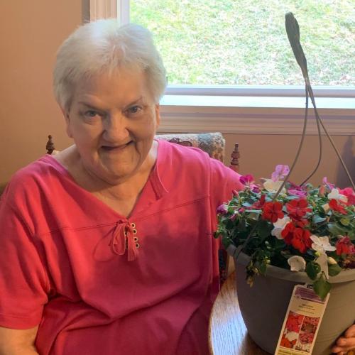 Emmazell Gerken receives small surprises, like flowers, from CAP caseworkers. 