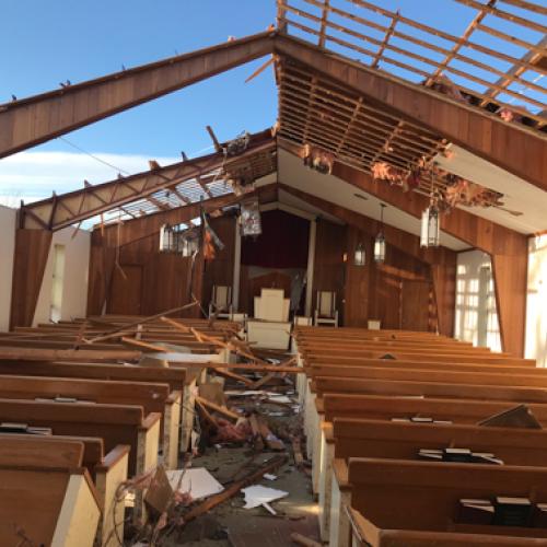 Dawson Springs Primitive Baptist Church tornado damage